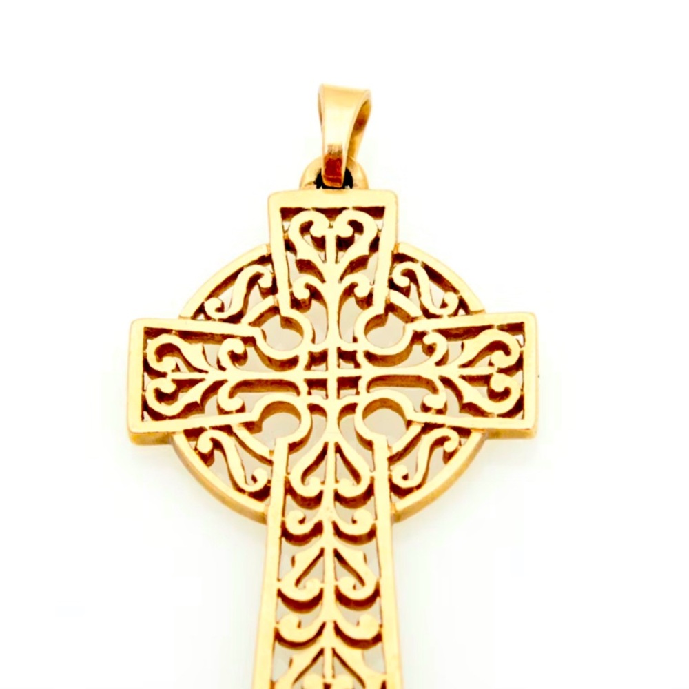 James Avery 14K yellow gold Celtic cross pendant